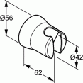 Держатель ручного душа фиксированный Kludi Sirena 6305005-00