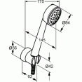 Душевой гарнитур 1 режим струи Kludi Zenta 6065005-00