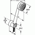 Душевой гарнитур 2 режима струи Kludi Zenta 6075005-00