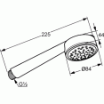 Душ ручной 1 режим струи Kludi Zenta 6060005-00