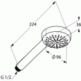 Душ ручной 1 режим струи Kludi Logo 6810005-00