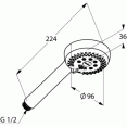 Душ ручной 3 режима струи Kludi Logo 6830005-00