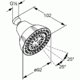 Душ верхний 3 режима струи Kludi Freshline 6239105-00