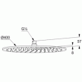 Душ верхний 1 режим струи Kludi A-QA 6434087-00 черный матовый