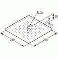 Душ верхний 1 режим струи Kludi A-qa 6653105-00