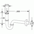 Сифон для раковины трубчатый Kludi Kludi 1026505-00