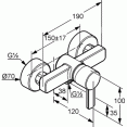 Смеситель для душа с подключением шланга Kludi Zenta 388700575