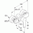 Смеситель для душа с подключением шланга Kludi Zenta SL 488700565