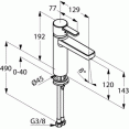 Смеситель для раковины Kludi Zenta 382650575