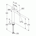 Смеситель для раковины высокий Kludi Bozz 382860576