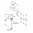 Смеситель для раковины высокий Kludi Ameo 412960575