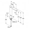Смеситель для раковины высокий Kludi Ameo 412980575