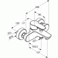 Смеситель для ванны с изливом Kludi Objekta 326530575