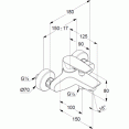 Смеситель для ванны с изливом Kludi Pure and Solid 346810575