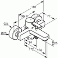 Смеситель для ванны с изливом Kludi Zenta 386700575