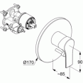 Смеситель для ванны встраиваемый без излива Kludi Zenta SL 486500565