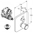 Термостат для душа встраиваемый без подключения шланга Kludi E2 498350575