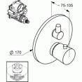 Термостат для ванны встраиваемый без излива Kludi Balance 528309175